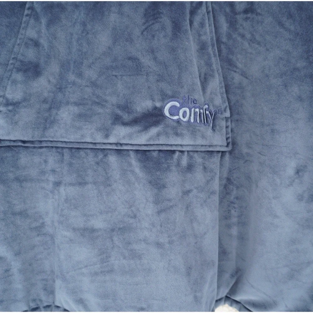 The Comfy Original Oversized Wearable Blanket Hoodie Blue Sherpa Lined KIDS‎